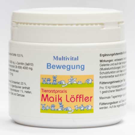 Multivital Bewegung Pulver für Hunde und Katzen
